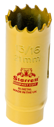 Fast Cut Holesaw Cutter 21mm – Bi-Metal Fast Cut Hole Saw for Cable and Conduit Entry Holes